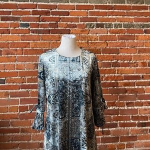 tyler boy blue patterned dress